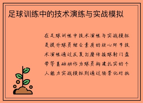 足球训练中的技术演练与实战模拟